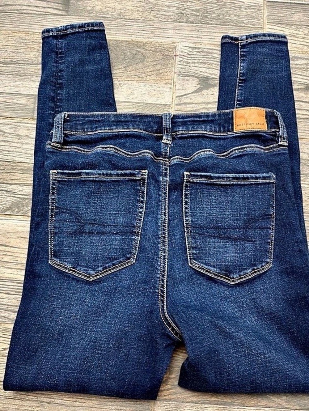 American Eagle Super High-Rise Jegging Blue Jeggings Waist 8